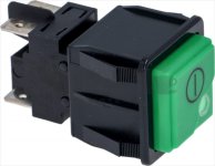 DRUCKKNOPF 2-POLIG 250V GRÜN
