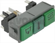 2-FACH-DRUCKTASTENTAFEL 250V 16A GRÜN