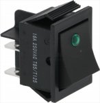 Schalter 2-polig schwarz 16A 250V