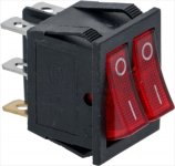 DOPPELSCHALTER ROT 16A 250V