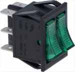 DOPPEL-SCHALTER GRÜN 16A 250V
