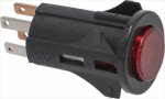 DRUCKKNOPF 2-POLIG ROSSO 3A 250V
