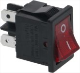 2-POLIG DRUCKKNOPF ROT A03 16A 250V