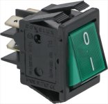 TASTER 2-POLIG GRÜN 16A 250V