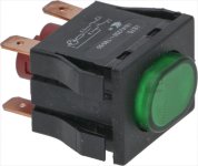 SCHALTER 2-POLIG GRÜN 16A 250V