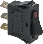 SCHALTER EINPOL. SCHWARZ 16A 250V