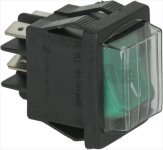 SCHALTER 2-POLIG GRÜN 16A 250V