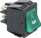 SCHALTER ZWEIPOLIG GRÜN 16A 250V