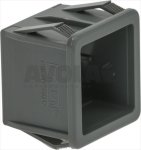 DRUCKKNOPF GEHÄUSE QUADRAT GRAU