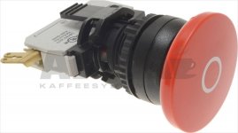 SCHALTER STOP PILZFÖRMIG ROT 15A 240V