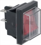 Schalter 2-polig rot 16A 250V