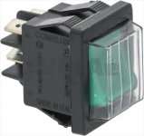 SCHALTER 2-POLIG GRÜN 16A 250V