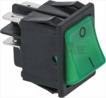 Druckschalter 2-polig grün 16A 250V