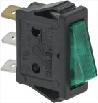 SCHALTER 1-POLIG GRÜN 16A 250V