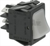 DRUCKSCHALTER 2-POLIG 16A 250V WEISS