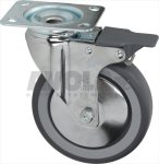 LENKROLLE MIT PLATTE UND BREMSE