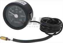 FERNTHERMOMETER SCHWARZ ø 52 mm 0-120°C