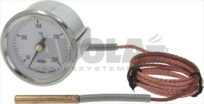FERNTHERMOMETER WEISS ø 52 mm 50-250°C