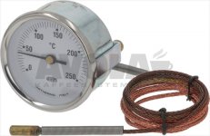 FERNTHERMOMETER WEISS ø 60 mm 0-250°C