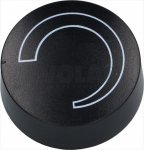 DREHKNOPF SCHWARZ ø 41 mm M/SIEBDRUCK