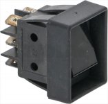 DRUCKSCHALTER SCHWARZ MIT SCHUTZ