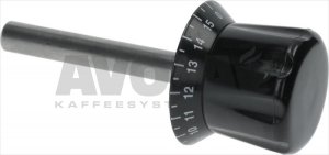 UHR-DREHKNOPF SCHWARZ ø 12x126 mm