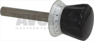 UHR-DREHKNOPF SCHWARZ ø 18x155 mm
