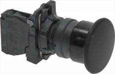 STOPTASTE PILZFÖRMIG SCHWARZ 3A 230V