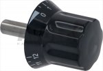 DREHKNOPF MIT SKALA SCHWARZ ø 12x82 mm