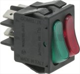SCHALTER DOPPEL GRÜN/ROT 16A 250V