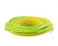 Silikonkabel Kabel 1x2,5mm² gelb grün 1 Meter