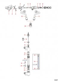 CARIMALI WASSERHAHN UND NIVEAU Explosionszeichnung