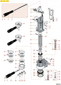 Rancilio Hebelgruppe Z9-z11-s10 Explosionszeichnung