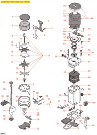 Dosiermahlwerk Caimano Special 450 Timer Explosionszeichnung