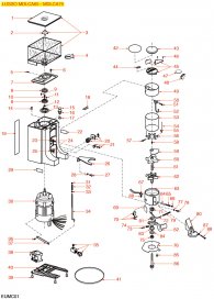 Dosiermahlwerk Lusso Mdlca65-mdlca75 Explosionszeichnung
