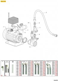 GAGGIA - E90-D90 MOTOR UND PUMPE Explosionszeichnung