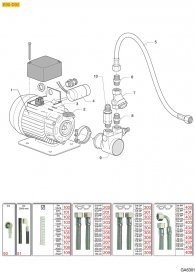 GAGGIA - E90-D90 MOTOR UND PUMPE Explosionszeichnung GAGGIA - E90-D90 MOTOR UND PUMPE Explosionszeichnung