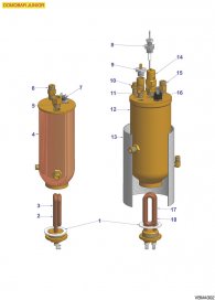Boiler Vibiemme Domobar Junior Explosionszeichnung