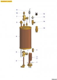 Boiler Vibiemme Domobar Junior HX Explosionszeichnung