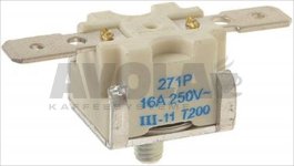 Anlegethermostat 155°C M4 16A 250V