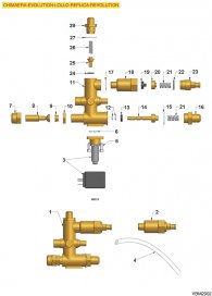 Vibiemme Chimaera Evolution Lollo Replica Revolution - Wassereinlaufhahn Explosionszeichnung