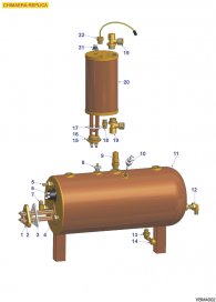 VIBIEMME - BOILER CHIMAERA-REPLICA Explosionszeichnung