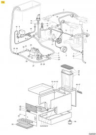 Gaggia - TS Karosserie U. Hydraulische Schaltung Explosionszeichnung