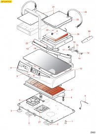 Zanussi - Sandwich Toaster Dpg  Rtce Explosionszeichnung