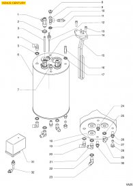 VICTORIA ARDUINO - VENUS CENTURY KESSEL Explosionszeichnung