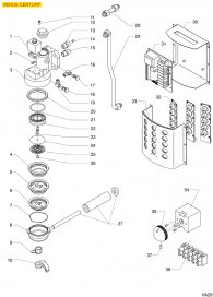 VICTORIA ARDUINO - VENUS CENTURY KAFFEEGRUPPE TASTATUR Explosionszeichnung