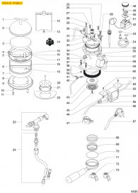 VICTORIA ARDUINO - VENUS FAMILY EXPLOSIONSZEICHNUNG KOMPLET Explosionszeichnung