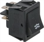 SCHALTER 2-POLIG SCHWARZ 16A 250V