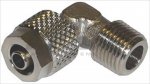 Winkelanschluss 1/8A ø mit Überwurfmutter für 4 x 6mm Teflonschlauch