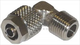 Winkelanschluss 1/8A ø mit Überwurfmutter für 4 x 6mm Teflonschlauch